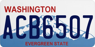 WA license plate ACB6507