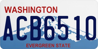 WA license plate ACB6510