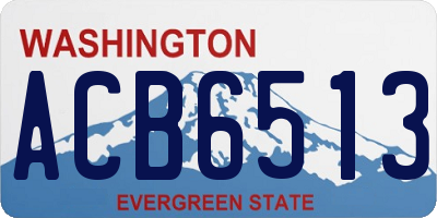 WA license plate ACB6513