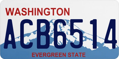 WA license plate ACB6514