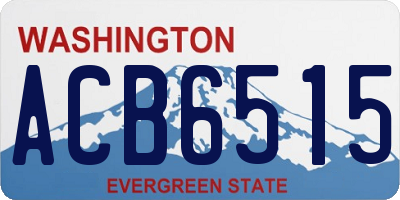 WA license plate ACB6515