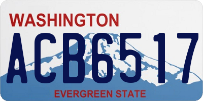 WA license plate ACB6517