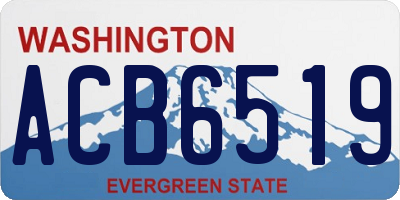 WA license plate ACB6519