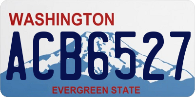 WA license plate ACB6527