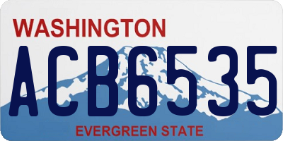 WA license plate ACB6535