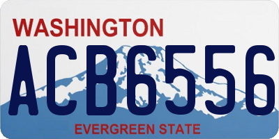 WA license plate ACB6556