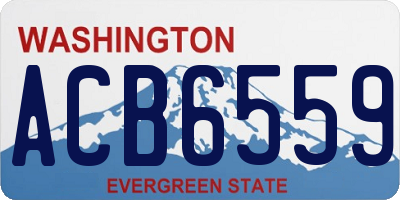 WA license plate ACB6559
