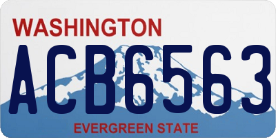 WA license plate ACB6563