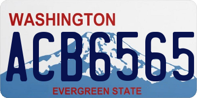 WA license plate ACB6565