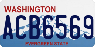 WA license plate ACB6569