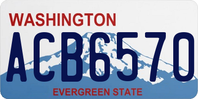 WA license plate ACB6570