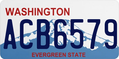 WA license plate ACB6579