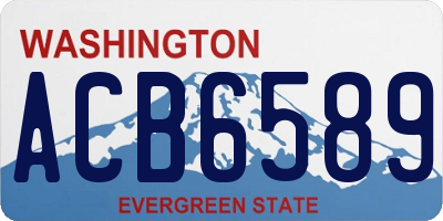 WA license plate ACB6589