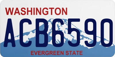 WA license plate ACB6590