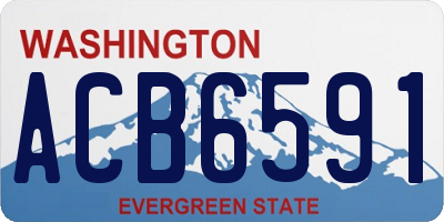WA license plate ACB6591