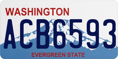 WA license plate ACB6593
