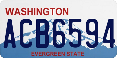 WA license plate ACB6594
