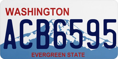 WA license plate ACB6595
