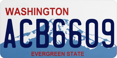 WA license plate ACB6609