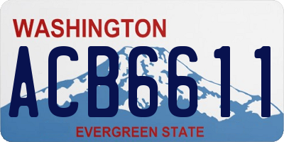 WA license plate ACB6611