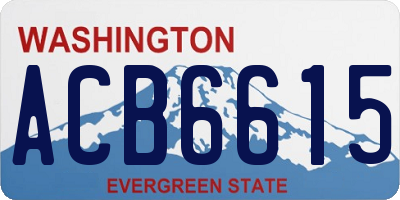 WA license plate ACB6615