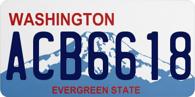 WA license plate ACB6618