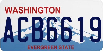 WA license plate ACB6619