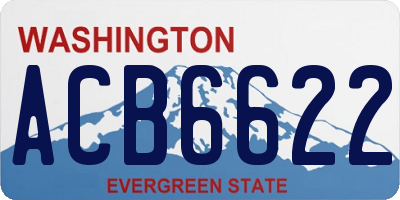 WA license plate ACB6622