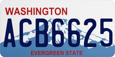 WA license plate ACB6625