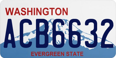 WA license plate ACB6632