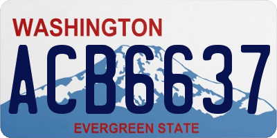 WA license plate ACB6637