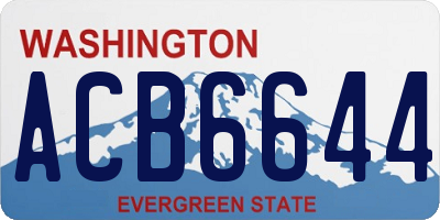 WA license plate ACB6644