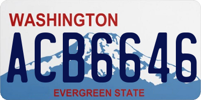 WA license plate ACB6646