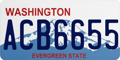 WA license plate ACB6655