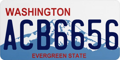 WA license plate ACB6656