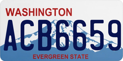 WA license plate ACB6659