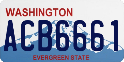WA license plate ACB6661