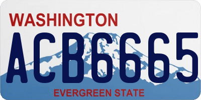 WA license plate ACB6665
