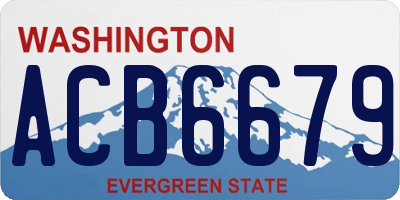 WA license plate ACB6679