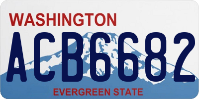 WA license plate ACB6682