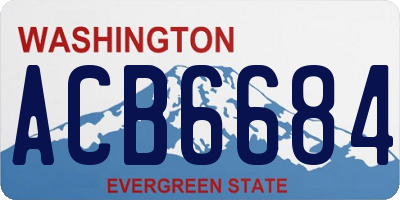 WA license plate ACB6684