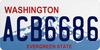 WA license plate ACB6686