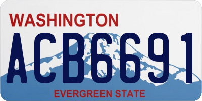 WA license plate ACB6691