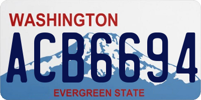 WA license plate ACB6694