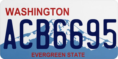 WA license plate ACB6695