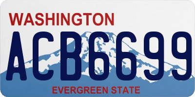 WA license plate ACB6699