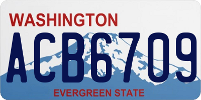 WA license plate ACB6709