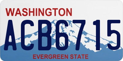WA license plate ACB6715