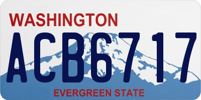 WA license plate ACB6717