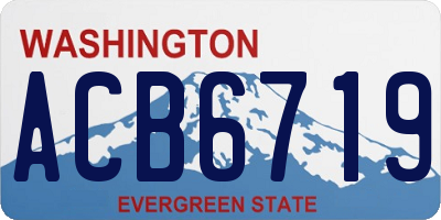 WA license plate ACB6719